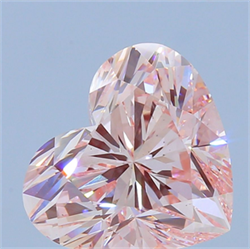 Picture of Lab Grown Diamond 5.51 Carats, Heart with  Cut, Fancy Intense Pink Color, VS2 Clarity and Certified by IGI