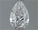 Natural Diamond 0.50 Carats, Pear with  Cut, H Color, VVS1 Clarity and Certified by GIA