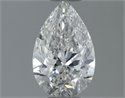 Natural Diamond 0.50 Carats, Pear with  Cut, H Color, VVS1 Clarity and Certified by GIA