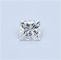 Natural Diamond 0.32 Carats, Princess with  Cut, E Color, VS1 Clarity and Certified by GIA