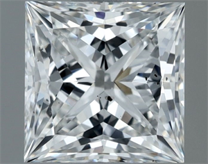 Picture of Natural Diamond 1.00 Carats, Princess with  Cut, E Color, SI1 Clarity and Certified by IGI