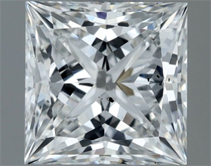 Picture of Natural Diamond 1.00 Carats, Princess with  Cut, E Color, SI1 Clarity and Certified by IGI