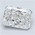 Natural Diamond 3.81 Carats, Radiant with  Cut, E Color, SI1 Clarity and Certified by GIA