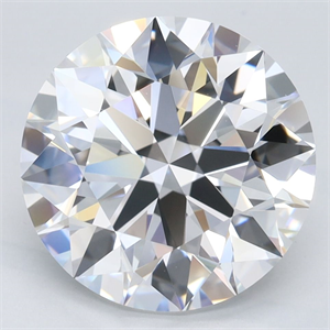 Picture of Lab Grown Diamond 4.09 Carats, Round with Excellent Cut, D Color, VVS2 Clarity and Certified by GIA