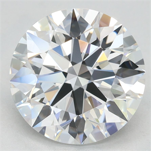 Picture of Lab Grown Diamond 3.32 Carats, Round with Excellent Cut, D Color, VVS1 Clarity and Certified by GIA