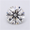 Lab Grown Diamond 1.54 Carats, Round with Ideal Cut, G Color, VVS2 Clarity and Certified by IGI