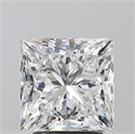 Natural Diamond 3.01 Carats, Princess with  Cut, E Color, SI2 Clarity and Certified by GIA