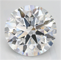 Lab Grown Diamond 3.44 Carats, Round with Excellent Cut, D Color, VVS1 Clarity and Certified by GIA