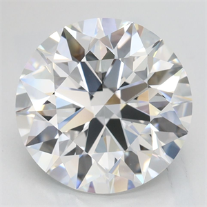 Picture of Lab Grown Diamond 3.44 Carats, Round with Excellent Cut, D Color, VVS1 Clarity and Certified by GIA
