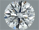 Natural Diamond 0.53 Carats, Round with Excellent Cut, H Color, VS2 Clarity and Certified by GIA