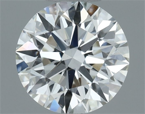 Picture of Natural Diamond 0.53 Carats, Round with Excellent Cut, H Color, VS2 Clarity and Certified by GIA