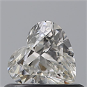 Natural Diamond 0.41 Carats, Heart with  Cut, I Color, IF Clarity and Certified by GIA