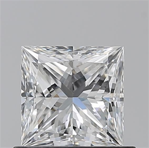 Picture of Natural Diamond 0.70 Carats, Princess with  Cut, F Color, VS1 Clarity and Certified by GIA