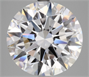 Lab Grown Diamond 5.51 Carats, Round with Excellent Cut, D Color, VVS2 Clarity and Certified by GIA
