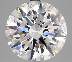 Picture of Lab Grown Diamond 5.51 Carats, Round with Excellent Cut, D Color, VVS2 Clarity and Certified by GIA