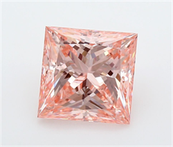 Picture of Lab Grown Diamond 4.02 Carats, Princess with  Cut, Fancy Vivid Pink Color, VS1 Clarity and Certified by IGI