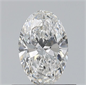 Natural Diamond 0.50 Carats, Oval with  Cut, E Color, VVS2 Clarity and Certified by GIA
