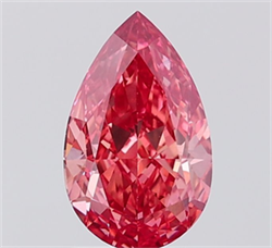Picture of Lab Grown Diamond 1.48 Carats, Pear with  Cut, Fancy Vivid Pink Color, VS1 Clarity and Certified by IGI