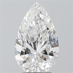 Picture of Natural Diamond 3.02 Carats, Pear with  Cut, E Color, SI2 Clarity and Certified by GIA