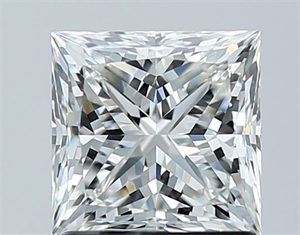 Picture of Natural Diamond 1.51 Carats, Princess with  Cut, G Color, VS1 Clarity and Certified by GIA