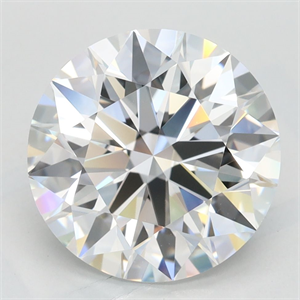 Picture of Lab Grown Diamond 3.47 Carats, Round with Excellent Cut, D Color, IF Clarity and Certified by GIA