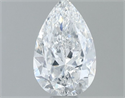 Natural Diamond 0.50 Carats, Pear with  Cut, E Color, SI1 Clarity and Certified by GIA