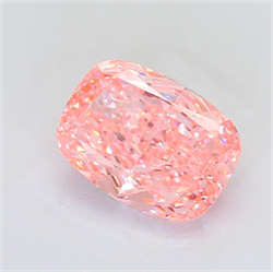 Picture of Lab Grown Diamond 6.26 Carats, Cushion with  Cut, Fancy Vivid Pink Color, VVS2 Clarity and Certified by IGI