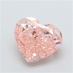 Picture of Lab Grown Diamond 1.90 Carats, Heart with  Cut, Fancy Intense Pink Color, VS1 Clarity and Certified by IGI