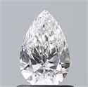 Natural Diamond 0.62 Carats, Pear with  Cut, D Color, VVS1 Clarity and Certified by GIA