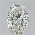 Natural Diamond 0.70 Carats, Oval with  Cut, H Color, VS1 Clarity and Certified by GIA
