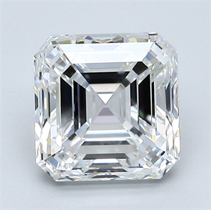 Foto Diamante Natural 2.50 quilates, Asscher , Color F, claridad VVS2 y certificado GIA de