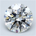 Natural Diamond 2.01 Carats, Round with Excellent Cut, E Color, SI1 Clarity and Certified by GIA