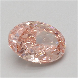 Picture of Lab Grown Diamond 1.52 Carats, Oval with  Cut, Fancy Vivid Pink Color, VS1 Clarity and Certified by IGI