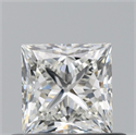 Diamante Natural 0.60 quilates, Princesa , Color I, claridad VVS1 y certificado GIA