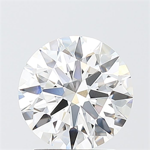 Picture of Lab Grown Diamond 2.09 Carats, Round with Ideal Cut, E Color, VVS1 Clarity and Certified by IGI