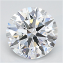 Lab Grown Diamond 2.77 Carats, Round with Ideal Cut, D Color, VVS1 Clarity and Certified by IGI