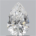 Natural Diamond 0.90 Carats, Pear with  Cut, E Color, SI1 Clarity and Certified by GIA