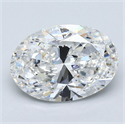 Natural Diamond 3.50 Carats, Oval with  Cut, F Color, SI1 Clarity and Certified by GIA