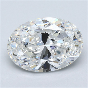 Picture of Natural Diamond 3.50 Carats, Oval with  Cut, F Color, SI1 Clarity and Certified by GIA