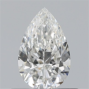 Picture of Natural Diamond 0.52 Carats, Pear with  Cut, G Color, VVS2 Clarity and Certified by GIA