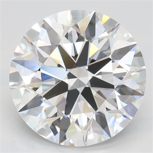 Picture of Lab Grown Diamond 3.22 Carats, Round with Ideal Cut, D Color, VVS1 Clarity and Certified by IGI