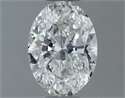 Natural Diamond 0.50 Carats, Oval with  Cut, F Color, SI1 Clarity and Certified by GIA
