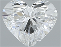Natural Diamond 0.36 Carats, Heart with  Cut, E Color, VVS2 Clarity and Certified by GIA