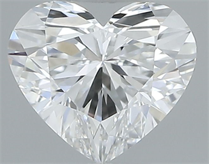 Picture of Natural Diamond 0.36 Carats, Heart with  Cut, E Color, VVS2 Clarity and Certified by GIA