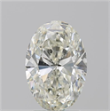 Natural Diamond 2.20 Carats, Oval with  Cut, K Color, SI2 Clarity and Certified by GIA