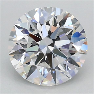 Picture of Lab Grown Diamond 1.02 Carats, Round with Ideal Cut, D Color, VVS2 Clarity and Certified by IGI