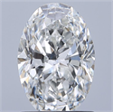 Natural Diamond 1.00 Carats, Oval with  Cut, F Color, VVS1 Clarity and Certified by GIA