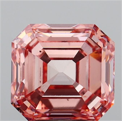 Picture of Lab Grown Diamond 3.00 Carats, Asscher with  Cut, Fancy Intense Pink Color, VS2 Clarity and Certified by IGI