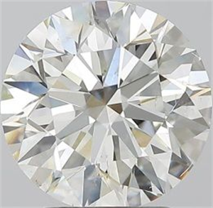 Picture of Natural Diamond 2.71 Carats, Round with Excellent Cut, J Color, SI2 Clarity and Certified by GIA