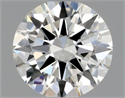 Natural Diamond 0.40 Carats, Round with Excellent Cut, F Color, VVS1 Clarity and Certified by GIA